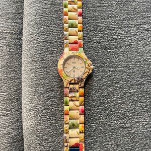 NIB Designer Wooden Watch